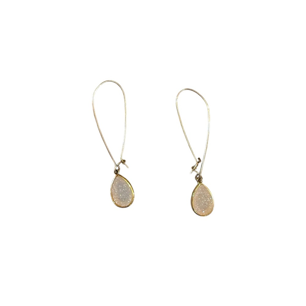 Kendra Scott Gold and Cream Drop Earrings